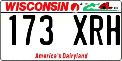 WI license plate 173XRH