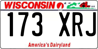 WI license plate 173XRJ