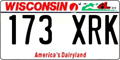 WI license plate 173XRK