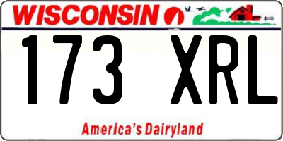 WI license plate 173XRL