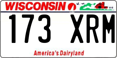 WI license plate 173XRM