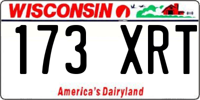 WI license plate 173XRT