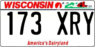 WI license plate 173XRY