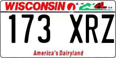 WI license plate 173XRZ