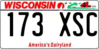 WI license plate 173XSC