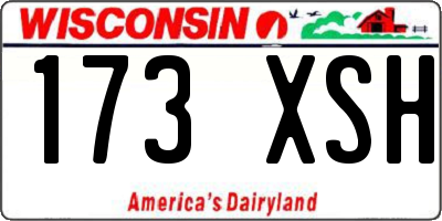 WI license plate 173XSH