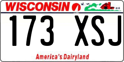 WI license plate 173XSJ