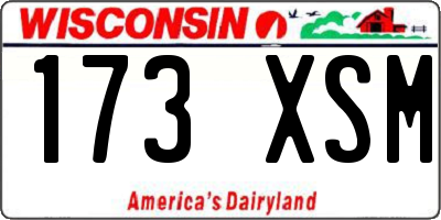 WI license plate 173XSM