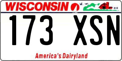 WI license plate 173XSN
