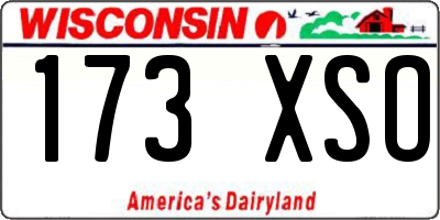 WI license plate 173XSO