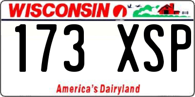 WI license plate 173XSP