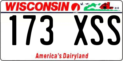 WI license plate 173XSS