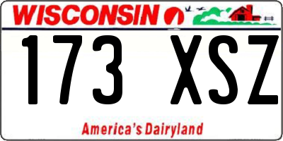 WI license plate 173XSZ