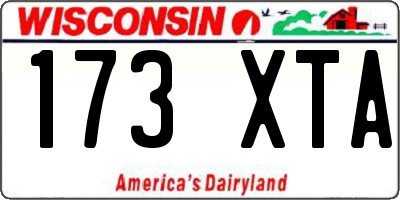 WI license plate 173XTA