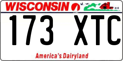 WI license plate 173XTC