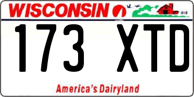 WI license plate 173XTD