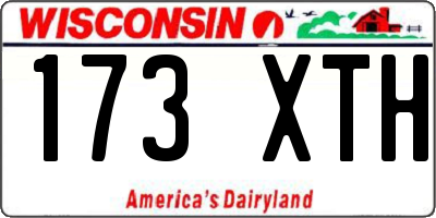 WI license plate 173XTH