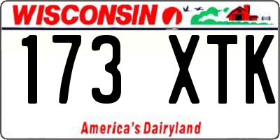 WI license plate 173XTK