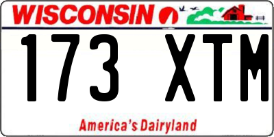 WI license plate 173XTM