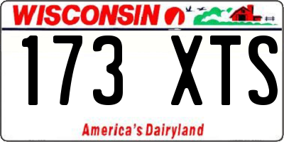WI license plate 173XTS