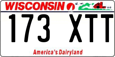 WI license plate 173XTT