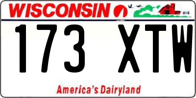 WI license plate 173XTW