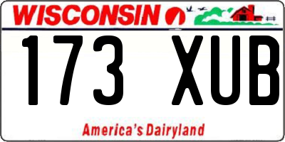 WI license plate 173XUB