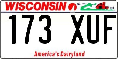 WI license plate 173XUF