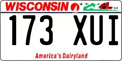 WI license plate 173XUI