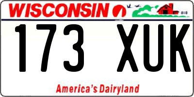 WI license plate 173XUK