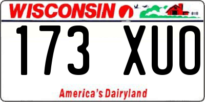 WI license plate 173XUO