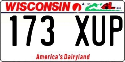 WI license plate 173XUP