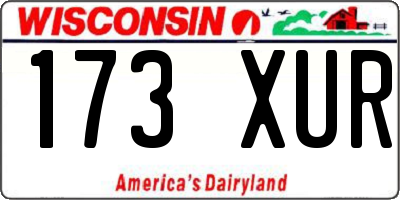 WI license plate 173XUR