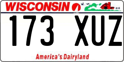 WI license plate 173XUZ