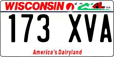 WI license plate 173XVA
