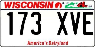 WI license plate 173XVE
