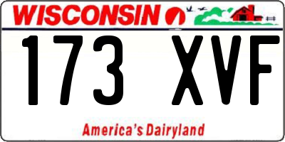 WI license plate 173XVF