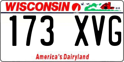 WI license plate 173XVG
