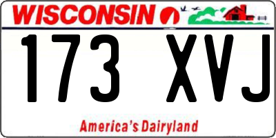 WI license plate 173XVJ