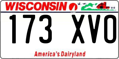 WI license plate 173XVO