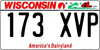 WI license plate 173XVP