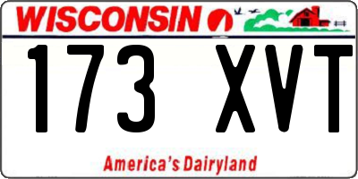 WI license plate 173XVT