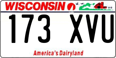 WI license plate 173XVU