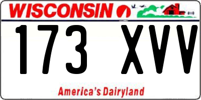 WI license plate 173XVV