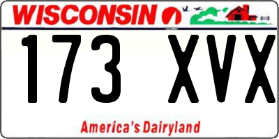 WI license plate 173XVX