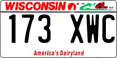 WI license plate 173XWC
