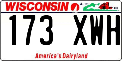 WI license plate 173XWH