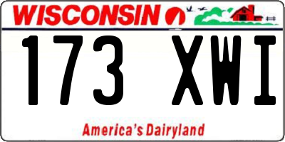 WI license plate 173XWI