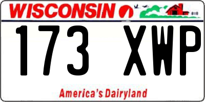 WI license plate 173XWP