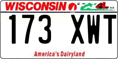 WI license plate 173XWT